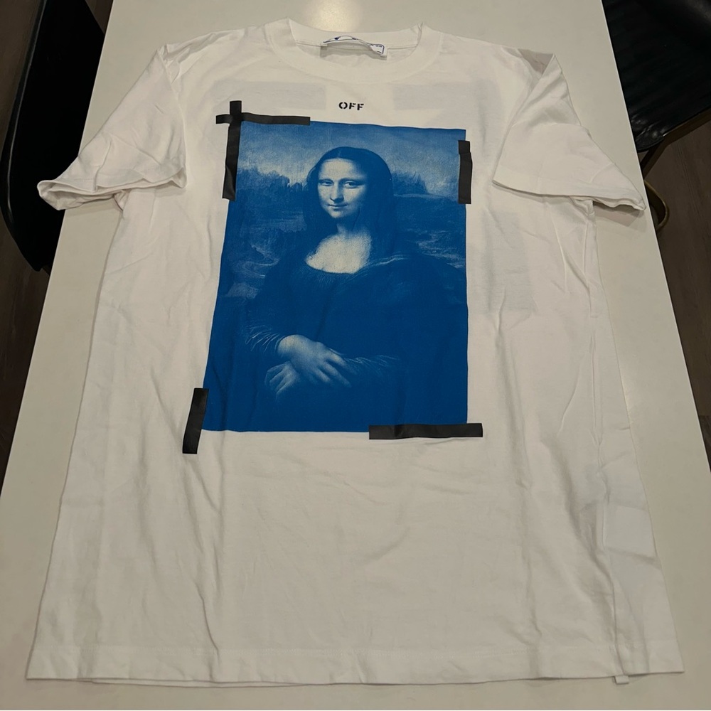 Off-White Mona Lisa & Arrows Tee Shirt w/ Tags - White - Large